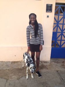 Oumou-with-dog
