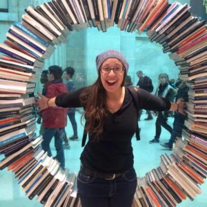 Talia Nusbaum with books