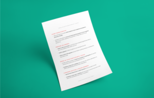 Mockup of Virtual Site Visit planning checklist on a green background